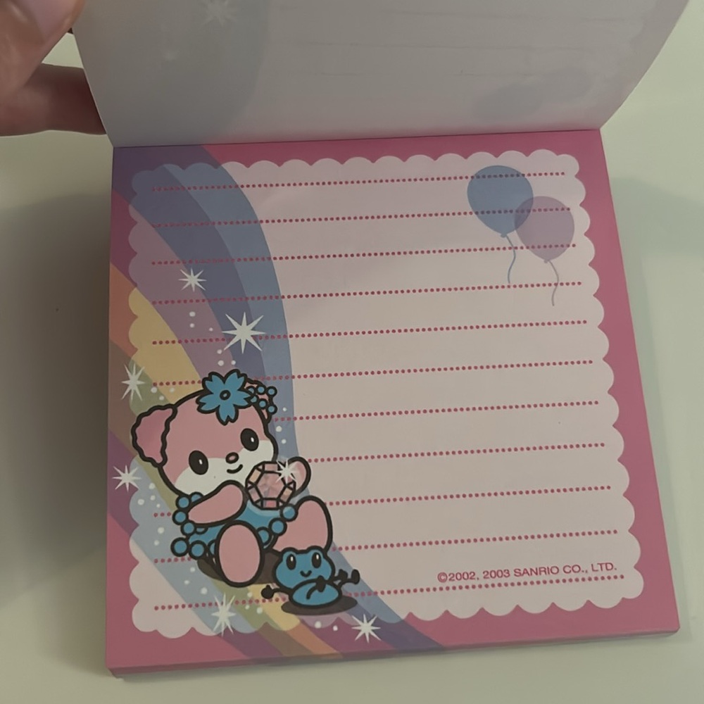 Vintage Sanrio Pinki Lili Notepad (& Bonus Hello Kitty Stickers!) - Picture 5 of 14